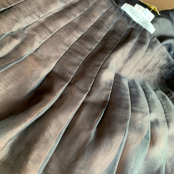 Vintage silk and lace midi skirt size 6 black lined size 6 - Picture 13 of 16